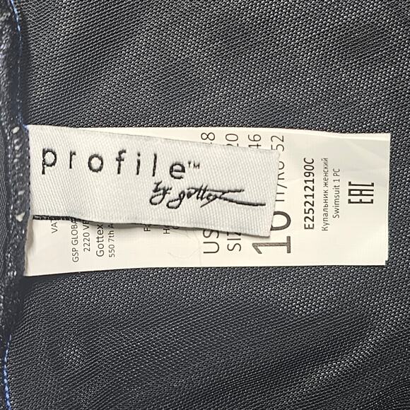 Profile by Gottex Splendor Ombre Swimsuit V-Neck Soft Cups Tummy Control Size 16 - Picture 10 of 11